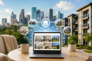 Blog header depicting RenteR utilizes a proprietary algorithm to find you the perfect apartment in Texas effortlessly
